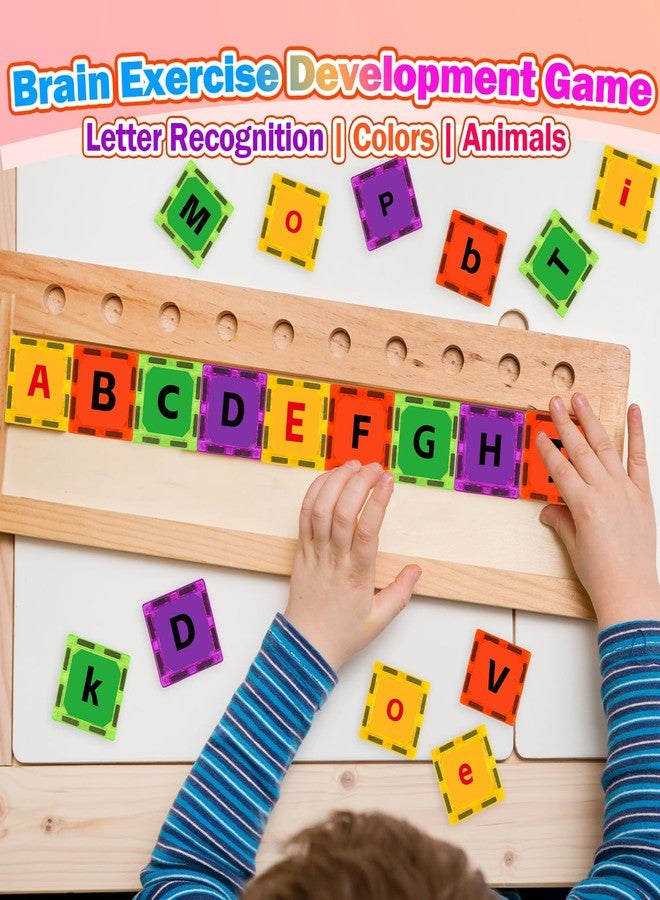 Windidi Magnetic Tiles Letters Toys, Alphabet Learning Toys for Toddlers 1-3 2-4 4-8, Classroom Must Have 48PCS Construction Toy, Toddler Games for Preschool Kids Spelling, Learning, Building, Educational Toy - Image 4